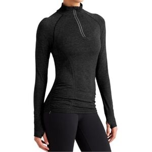 Athleta Fast Track 1/4 Zip Pullover Running Activewear Workout Thumb Holes
